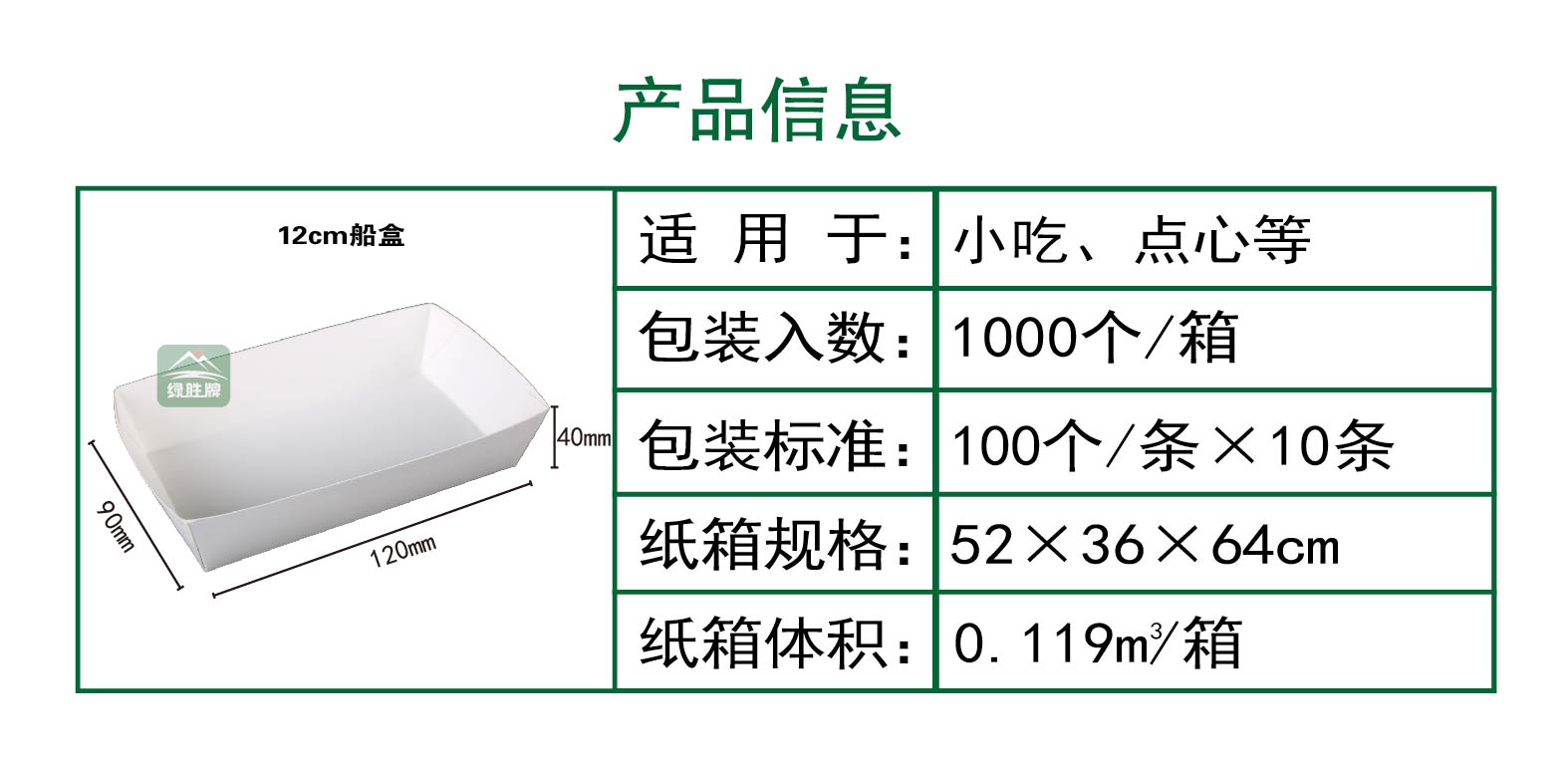 12cm船盒